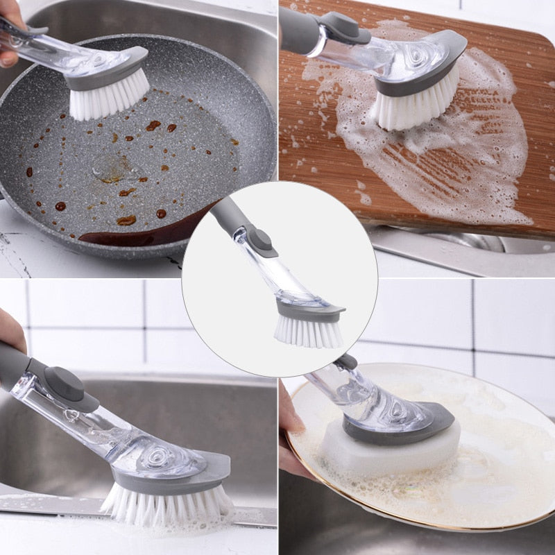 1/5Pcs Double Use Kitchen Cleaning Brush